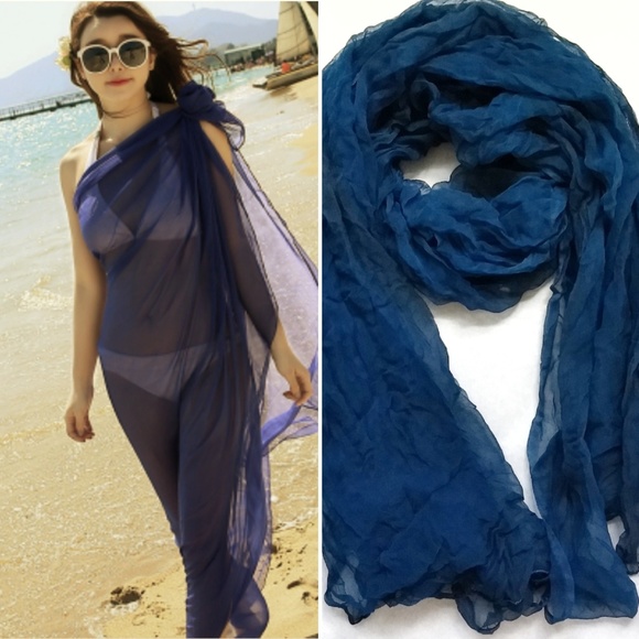 Vintage Other - SHEER Sarong Pareo Scarf 83x38